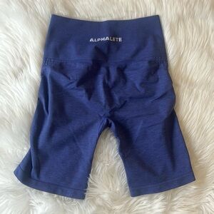 Alphalete seamless purple biker shorts 7”